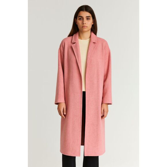 Zara Jackets & Blazers - ZARA Wool Long Overcoat Side Zippers Pink X-Small